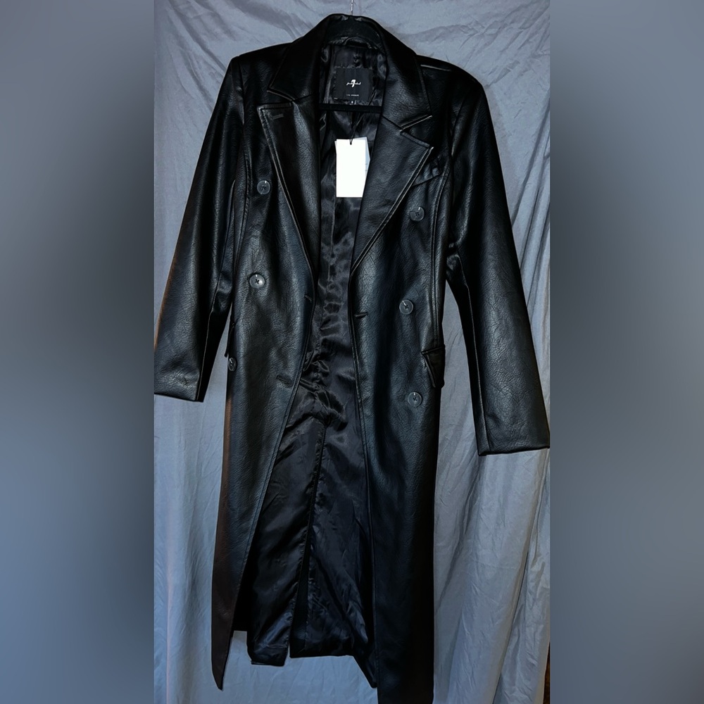 7 for all mankind Faux leather trench coat ‼️price reduced‼️